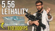 5.56 rifle tested in Clear Ballistics gel